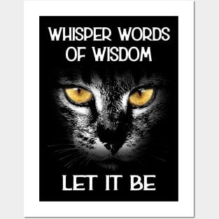 Cat Whisper Words Posters and Art